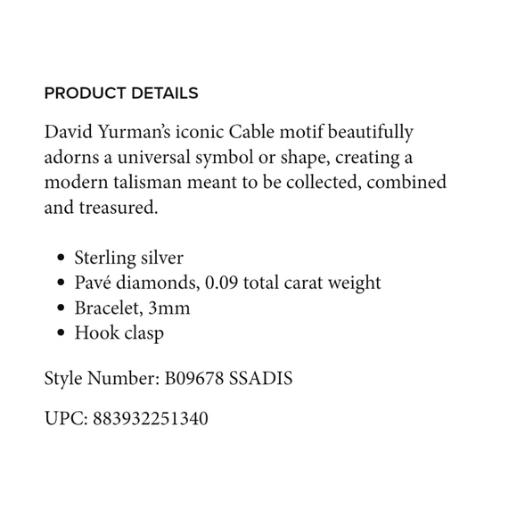 David Yurman Cable Bracelet - Picture 12 of 12